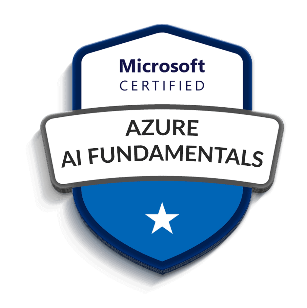 Certification AI-900 Azure AI Fundamentals badge Microsoft intelligence artificielle
